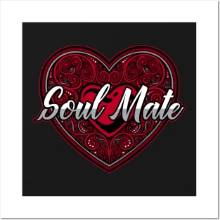 Soul Mate Red Heart Valentine Posters and Art